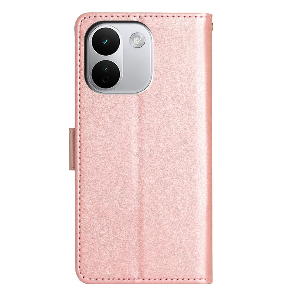 Xiaomi Redmi Note 17 Pro+ 5G Läderplånboksfodral med fjärilsblomma och rem
