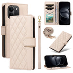 For Xiaomi Redmi Note 17 Pro+ 5G / Xiaomi Redmi Note 17 Pro Max 5G Wallet Case Rhombus Leather Phone Cover with Strap