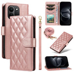 For Xiaomi Redmi Note 17 Pro+ 5G / Xiaomi Redmi Note 17 Pro Max 5G Wallet Case Rhombus Leather Phone Cover with Strap