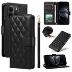 For Xiaomi Redmi Note 17 Pro+ 5G / Xiaomi Redmi Note 17 Pro Max 5G Wallet Case Rhombus Leather Phone Cover with Strap