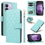 For Xiaomi Redmi Note 17 Pro 5G Wallet Case Rhombus Leather Phone Cover with Strap