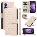 For Xiaomi Redmi Note 17 Pro 5G Wallet Case Rhombus Leather Phone Cover with Strap