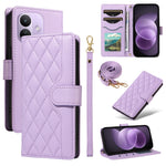 For Xiaomi Redmi Note 17 Pro 5G Wallet Case Rhombus Leather Phone Cover with Strap