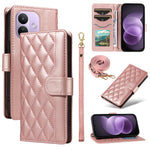 For Xiaomi Redmi Note 17 Pro 5G Wallet Case Rhombus Leather Phone Cover with Strap