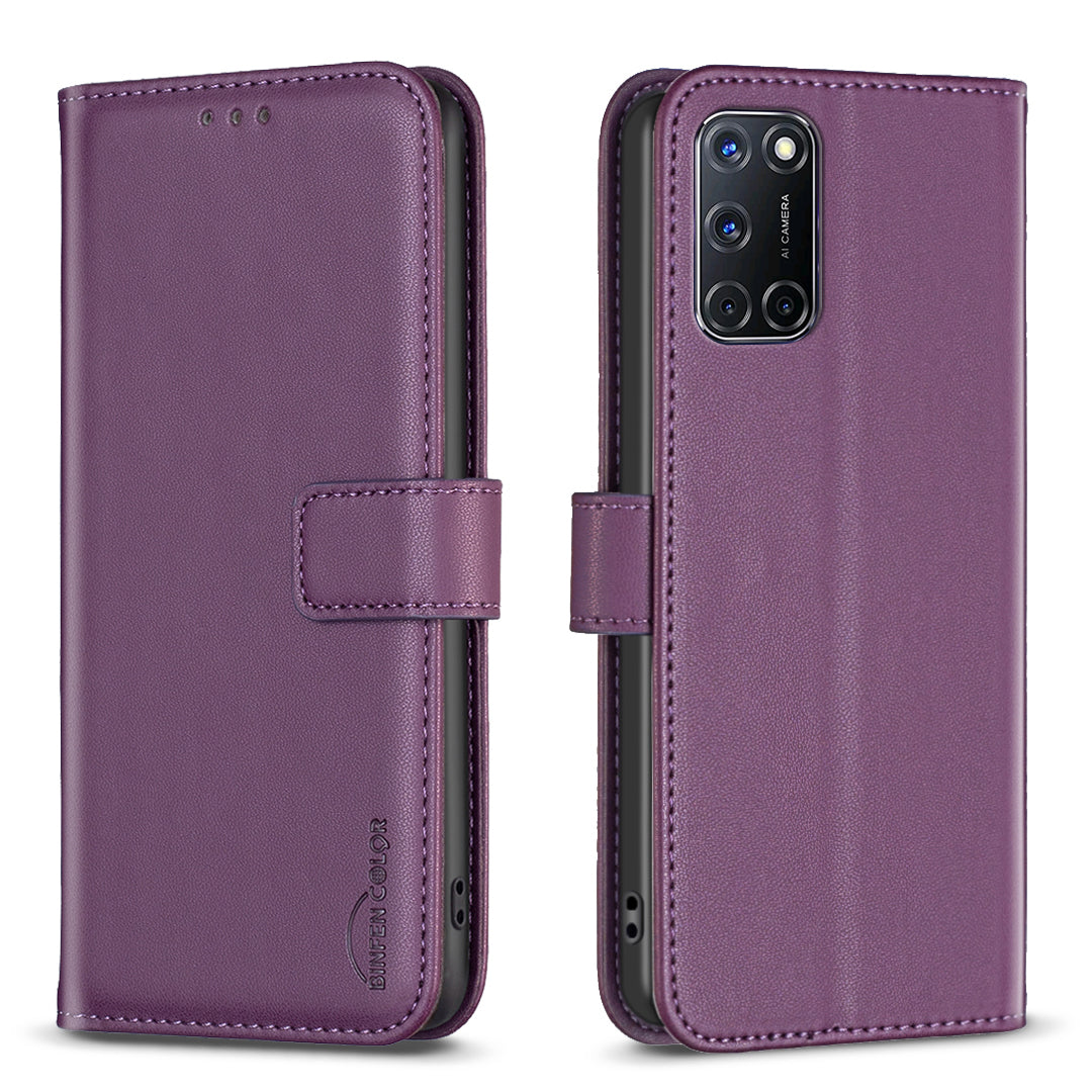 BINFEN COLOR-mobilcover til Samsung Galaxy A52 5G / Galaxy A52s 5G / Galaxy A52 4G BF17, pung- og flipetui i læder