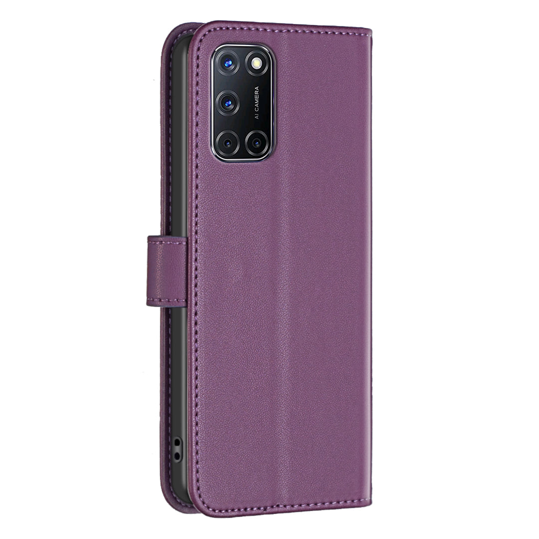 BINFEN COLOR-mobilcover til Samsung Galaxy A52 5G / Galaxy A52s 5G / Galaxy A52 4G BF17, pung- og flipetui i læder