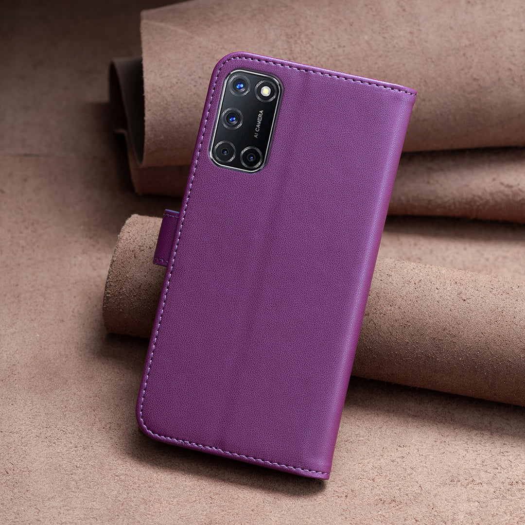 BINFEN COLOR-mobilcover til Samsung Galaxy A52 5G / Galaxy A52s 5G / Galaxy A52 4G BF17, pung- og flipetui i læder