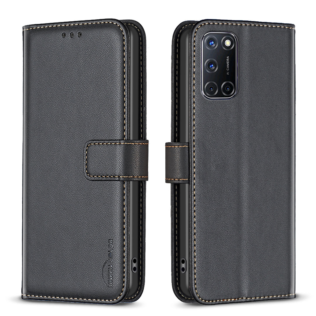 BINFEN COLOR-mobilcover til Samsung Galaxy A52 5G / Galaxy A52s 5G / Galaxy A52 4G BF17, pung- og flipetui i læder