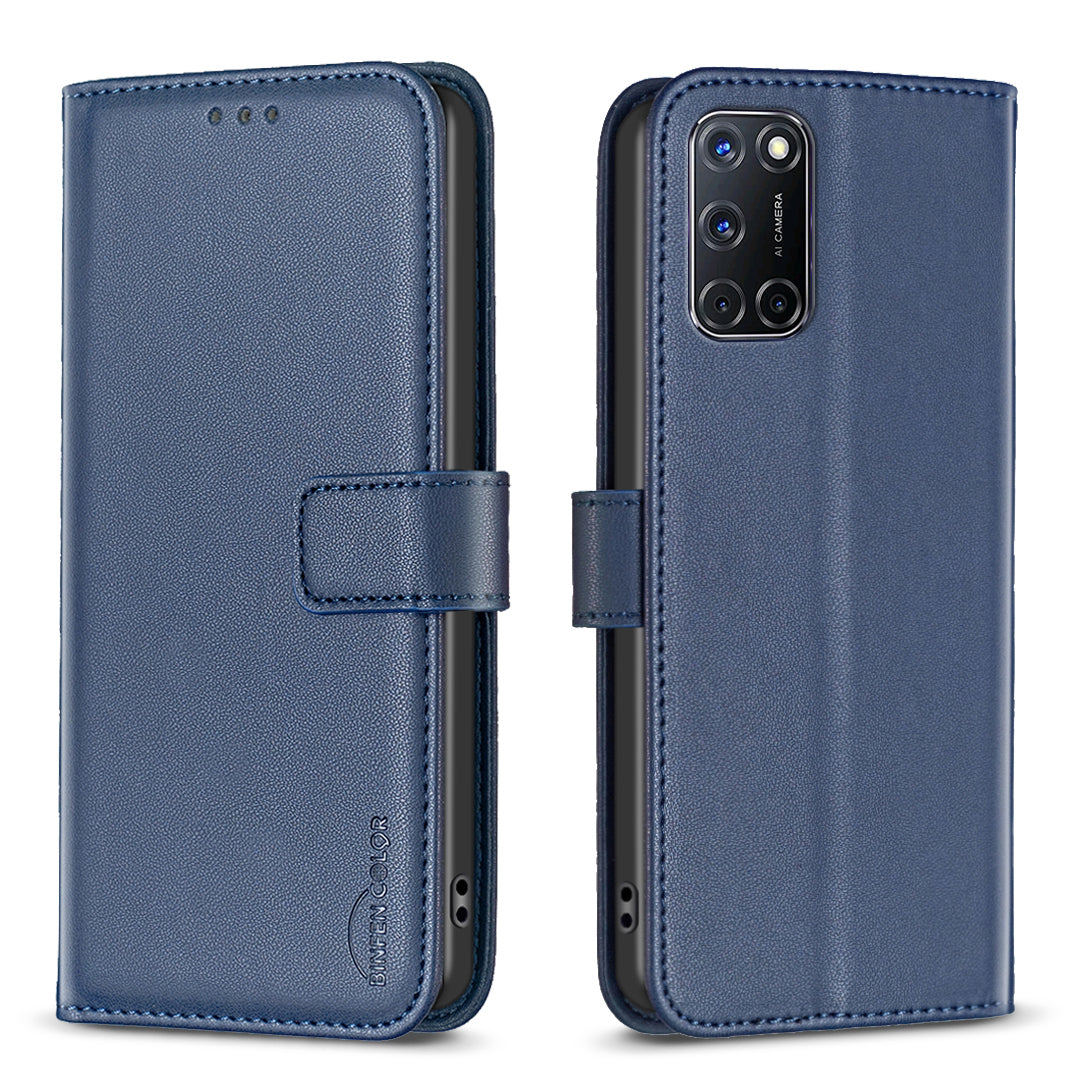 BINFEN COLOR-mobilcover til Samsung Galaxy A52 5G / Galaxy A52s 5G / Galaxy A52 4G BF17, pung- og flipetui i læder