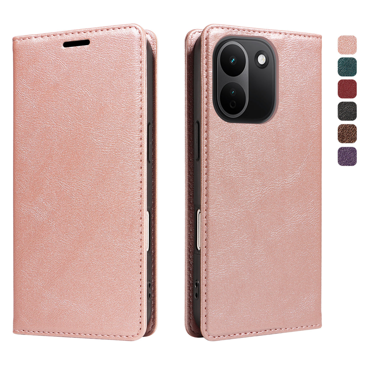Xiaomi Redmi Note 17 Pro+ 5G / Xiaomi Redmi Note 17 Pro Max 5G Plånboksfodral RFID-blockerande kortplatser stativ magnetisk stängning lädermobilskal