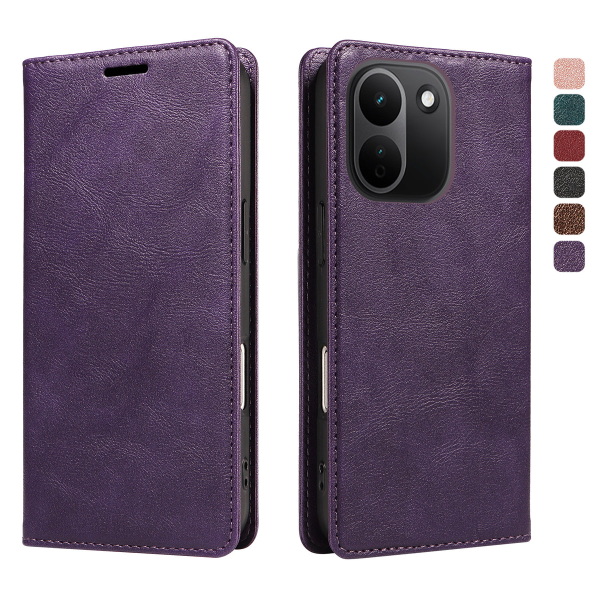 Xiaomi Redmi Note 17 Pro+ 5G / Xiaomi Redmi Note 17 Pro Max 5G Plånboksfodral RFID-blockerande kortplatser stativ magnetisk stängning lädermobilskal