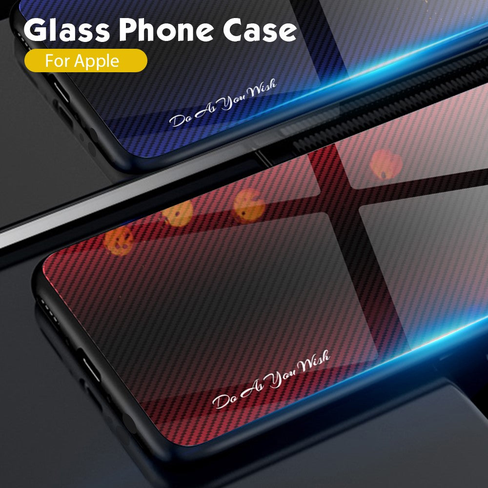 For Xiaomi Redmi Note Note 12 Pro 5G Scratch Proof Phone Case Carbon Fiber Texture Slim Case Tempered Glass+TPU Phone Cover