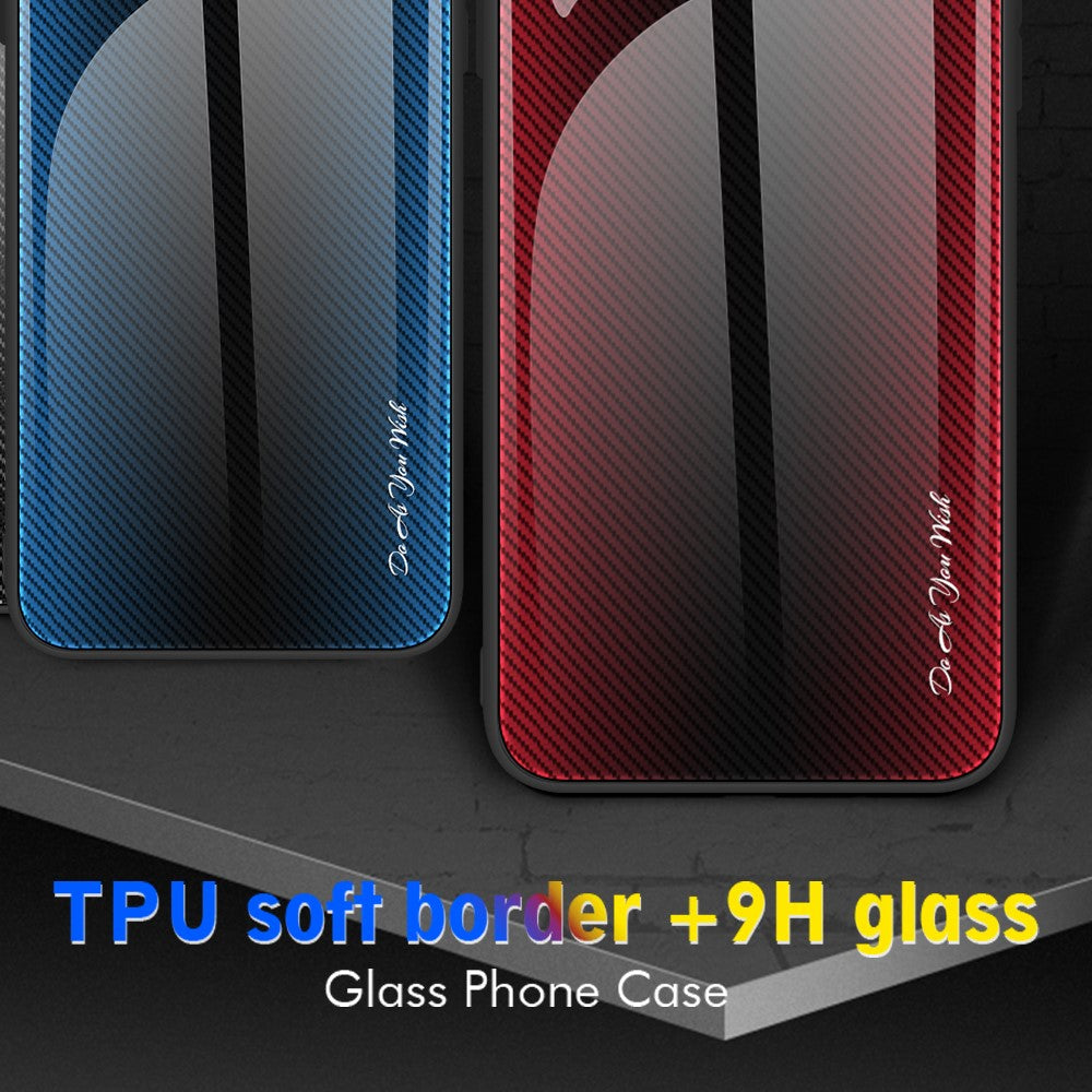 For Xiaomi Redmi Note Note 12 Pro 5G Scratch Proof Phone Case Carbon Fiber Texture Slim Case Tempered Glass+TPU Phone Cover