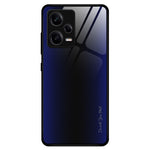 For Xiaomi Redmi Note Note 12 Pro 5G Scratch Proof Phone Case Carbon Fiber Texture Slim Case Tempered Glass+TPU Phone Cover