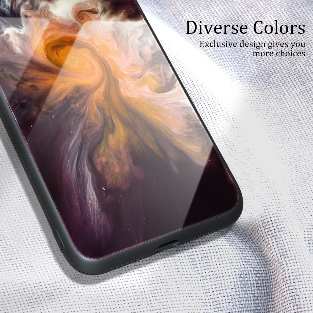 For Xiaomi Redmi Note 12 Pro 5G Phone Case Collision Resistant Tempered Glass + PC + TPU Marble Pattern Cover