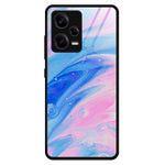 Xiaomi Redmi Note 12 Pro 5G mobilskal Stötsäkert Härdat Glas + PC + TPU Marmor Mönster Skal