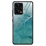 For Xiaomi Redmi Note 12 Pro 5G Phone Case Collision Resistant Tempered Glass + PC + TPU Marble Pattern Cover