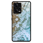 For Xiaomi Redmi Note 12 Pro 5G Phone Case Collision Resistant Tempered Glass + PC + TPU Marble Pattern Cover