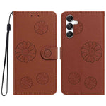 For Samsung Galaxy S24 FE Daisy Pattern PU Leather Wallet Phone Cover with Wrist Strap