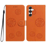 For Samsung Galaxy S23 FE Daisy Pattern PU Leather Wallet Phone Cover with Wrist Strap