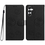 For Samsung Galaxy S24+ Daisy Pattern PU Leather Wallet Phone Cover with Wrist Strap