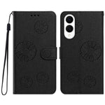 For Samsung Galaxy S25 Edge Daisy Pattern PU Leather Wallet Phone Cover with Wrist Strap