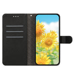 For Samsung Galaxy S25 Edge Daisy Pattern PU Leather Wallet Phone Cover with Wrist Strap
