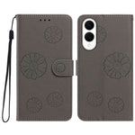 For Samsung Galaxy S25 Edge Daisy Pattern PU Leather Wallet Phone Cover with Wrist Strap