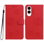 For Samsung Galaxy S25 Edge Daisy Pattern PU Leather Wallet Phone Cover with Wrist Strap