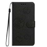 For Samsung Galaxy S25+ Daisy Pattern PU Leather Wallet Phone Cover with Wrist Strap