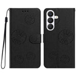 Plånboksfodral i PU-läder med daisymönster och handledsrem till Samsung Galaxy S26+