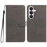 Plånboksfodral i PU-läder med daisymönster och handledsrem till Samsung Galaxy S26+