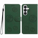 Samsung Galaxy S26 Plånboksfodral i PU-läder med daisymönster och handledsrem