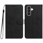 Pungcover i PU-læder til Samsung Galaxy A17 5G / Galaxy A17 4G / Galaxy A18 5G / Galaxy A26 5G / Galaxy A18 4G med margueritmønster og håndledsrem