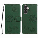 Pungcover i PU-læder til Samsung Galaxy A17 5G / Galaxy A17 4G / Galaxy A18 5G / Galaxy A26 5G / Galaxy A18 4G med margueritmønster og håndledsrem