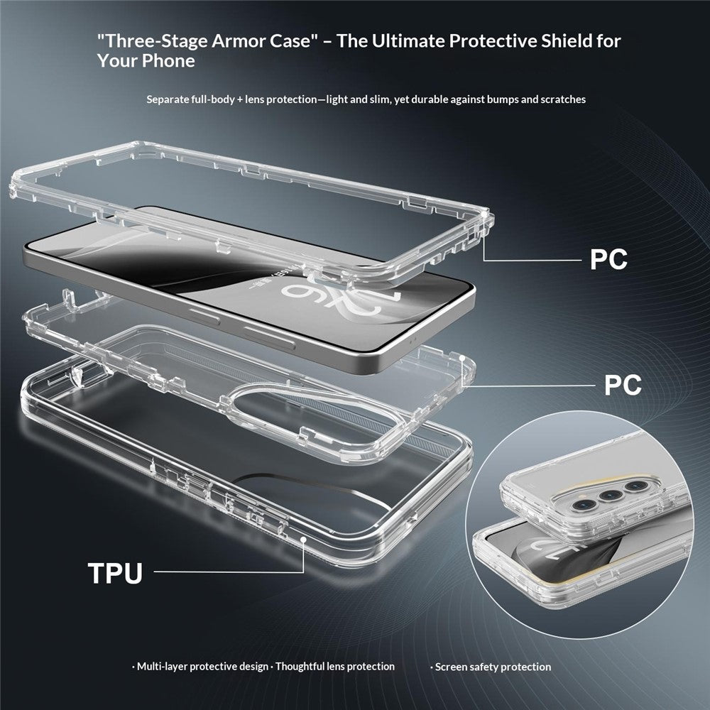 Samsung Galaxy S26-skal, 3-i-1, avtagbart, stötsäkert TPU + PC-bakstycke