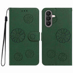 Samsung Galaxy A36 5G / Galaxy A37 5G Plånboksfodral i PU-läder med daisymönster och handledsrem