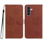 Samsung Galaxy A36 5G / Galaxy A37 5G Plånboksfodral i PU-läder med daisymönster och handledsrem
