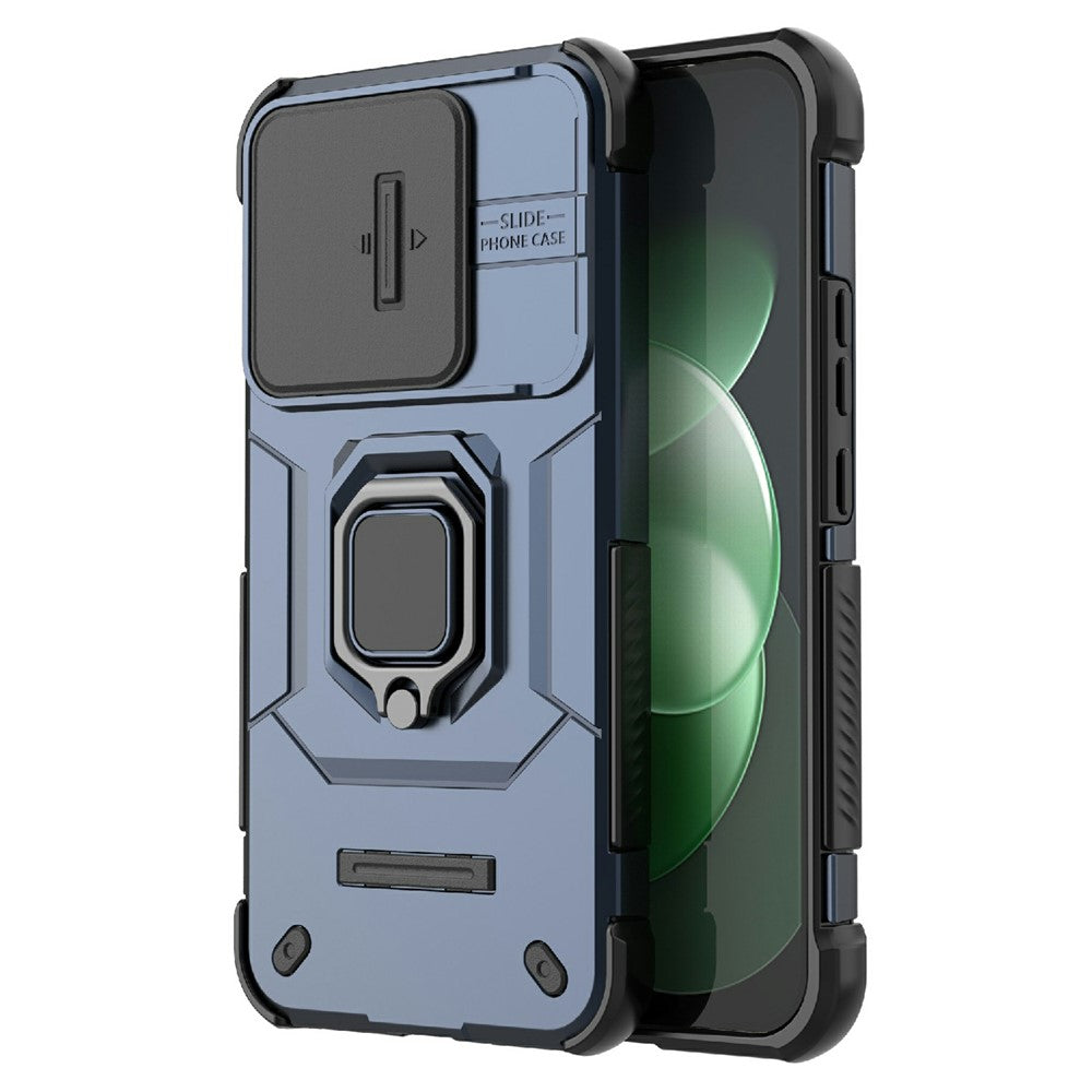 For Xiaomi Redmi Note 17 Pro Max 5G Case PC + TPU Kickstand Phone Protector with Lens Cover
