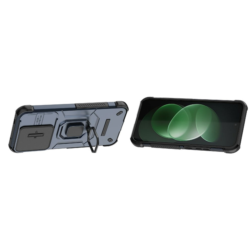 For Xiaomi Redmi Note 17 Pro Max 5G Case PC + TPU Kickstand Phone Protector with Lens Cover