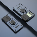 For Xiaomi Redmi Note 17 Pro Max 5G Case PC + TPU Kickstand Phone Protector with Lens Cover