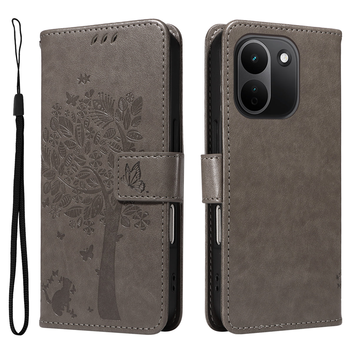 For Xiaomi Redmi Note 17 Pro+ 5G / Xiaomi Redmi Note 17 Pro Max 5G Phone Case with Stand Cat Tree Pattern Leather Wallet Mobile Cover