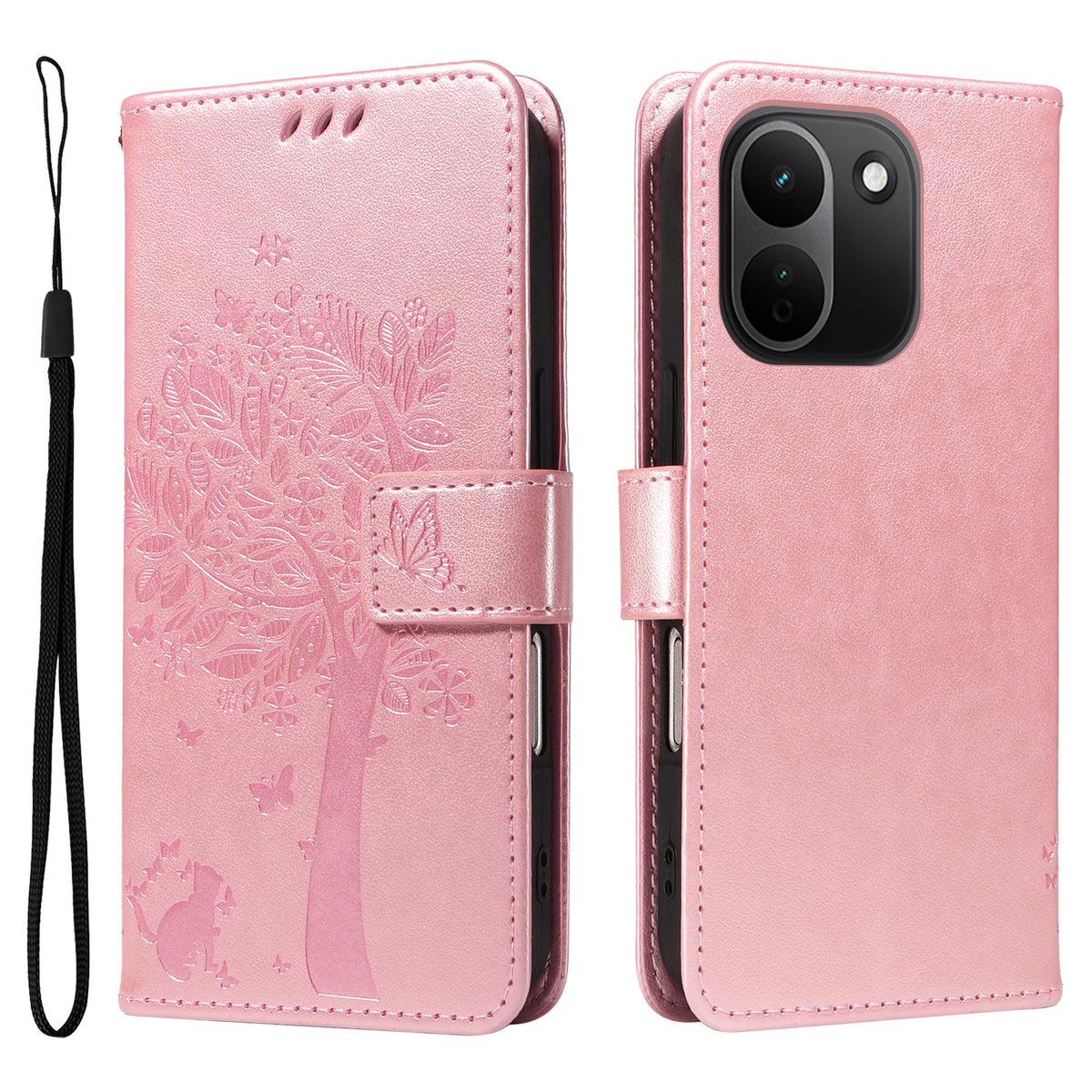 For Xiaomi Redmi Note 17 Pro+ 5G / Xiaomi Redmi Note 17 Pro Max 5G Phone Case with Stand Cat Tree Pattern Leather Wallet Mobile Cover