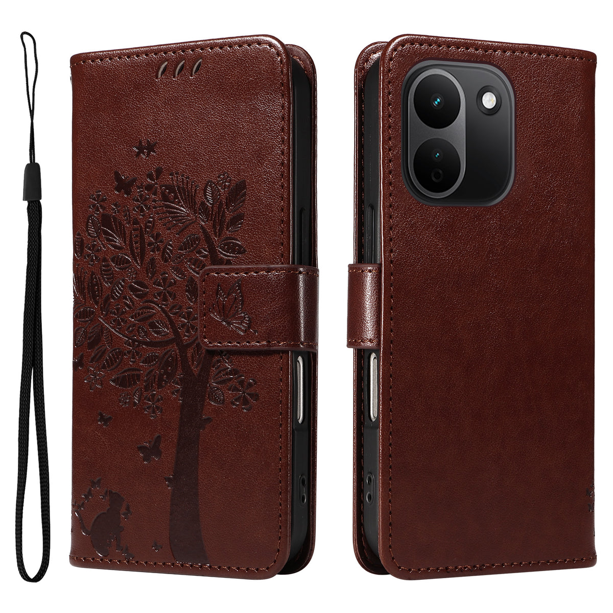 For Xiaomi Redmi Note 17 Pro+ 5G / Xiaomi Redmi Note 17 Pro Max 5G Phone Case with Stand Cat Tree Pattern Leather Wallet Mobile Cover
