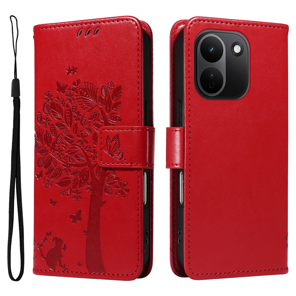 For Xiaomi Redmi Note 17 Pro+ 5G / Xiaomi Redmi Note 17 Pro Max 5G Phone Case with Stand Cat Tree Pattern Leather Wallet Mobile Cover
