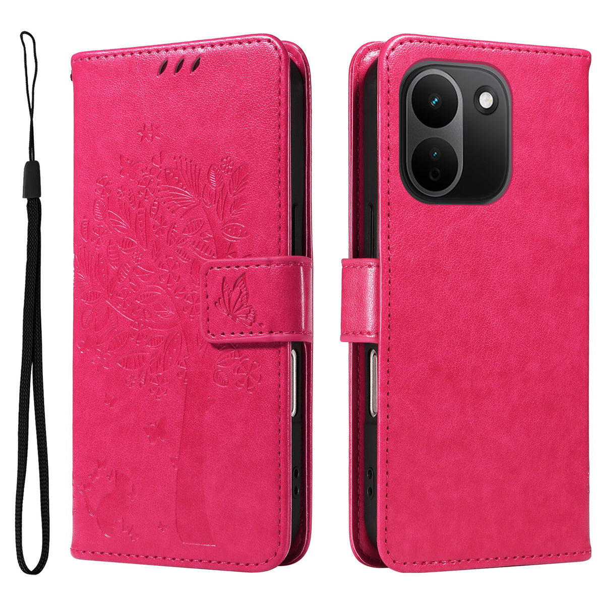 For Xiaomi Redmi Note 17 Pro+ 5G / Xiaomi Redmi Note 17 Pro Max 5G Phone Case with Stand Cat Tree Pattern Leather Wallet Mobile Cover