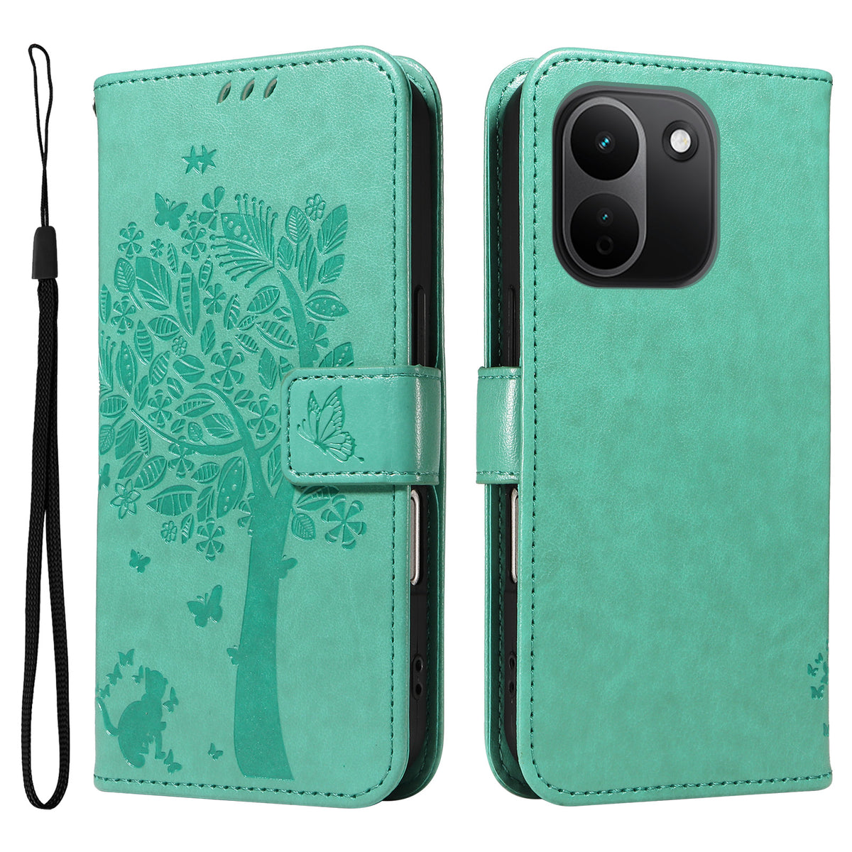 For Xiaomi Redmi Note 17 Pro+ 5G / Xiaomi Redmi Note 17 Pro Max 5G Phone Case with Stand Cat Tree Pattern Leather Wallet Mobile Cover