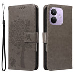 For Xiaomi Redmi Note 17 Pro 5G Phone Case with Stand Cat Tree Pattern Leather Wallet Mobile Cover