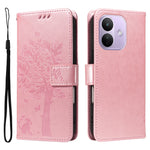 For Xiaomi Redmi Note 17 Pro 5G Phone Case with Stand Cat Tree Pattern Leather Wallet Mobile Cover