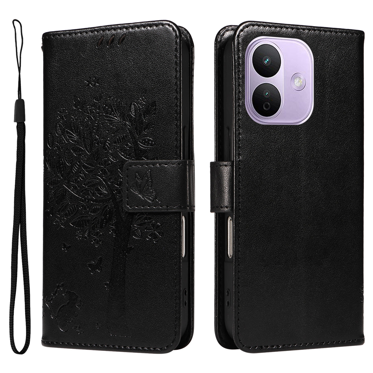 For Xiaomi Redmi Note 17 Pro 5G Phone Case with Stand Cat Tree Pattern Leather Wallet Mobile Cover